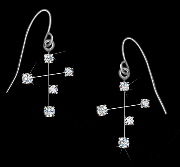 Diamond Constellation Southern Cross Earrings 