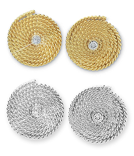 Flemish Coil w/Diamond Earrings 