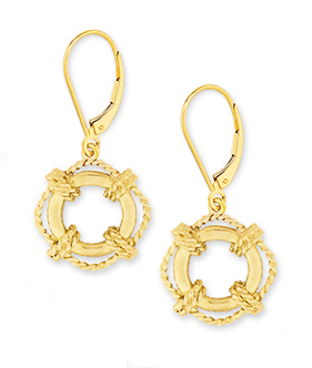 Life Ring Dangle Earrings 