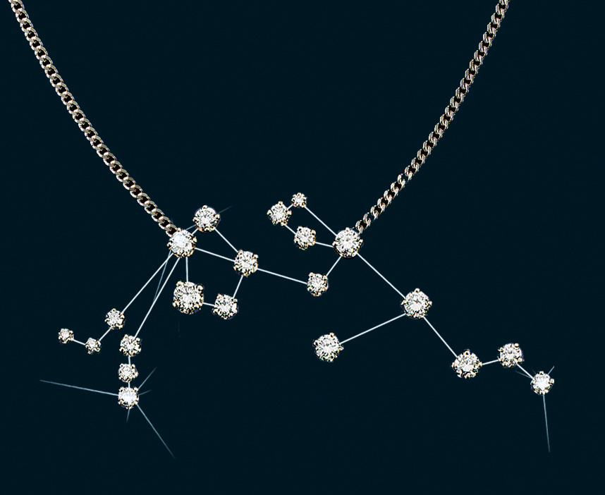 Constellation Diamond Gold Necklace | 14k Gold Sustainable Jewellery – EDGE  of EMBER