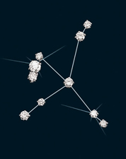 Diamond Constellation Aquila Pin 