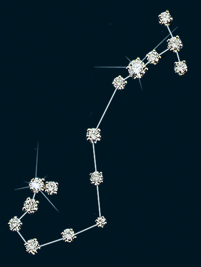 AGA Correa & Son since 1969 - Diamond Constellation Scorpio Pin - Jewelry