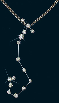 pendant diamond scorpio constellation