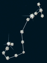 Diamond Constellation Scorpio Pin 
