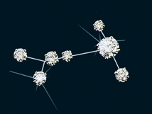 Diamond Constellation Canis Major Pin 