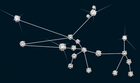 Diamond Constellation Taurus Pin 