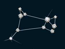 Diamond Constellation Aries Pin 