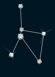 Diamond Constellation Cancer Pin 