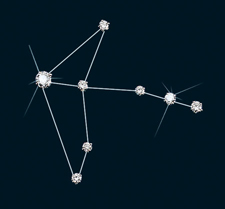 Diamond Constellation Cygnus Pin 