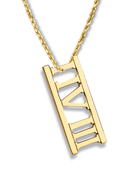 1-4-3 Roman Numeral Pendant 