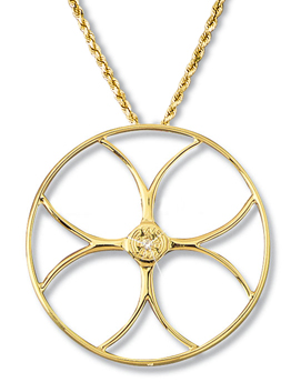 Contemporary Racing Wheel Pendant 