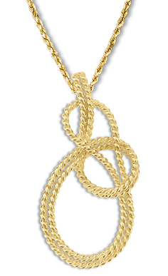 Bowline on Bight Hand-tied Pendant 