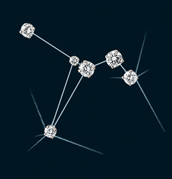 Diamond Constellation Dove Pin 