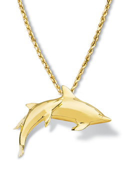 Dolphin Pendant Large Pair 