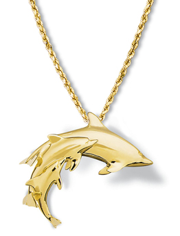 Dolphin Pendant Triple Family 