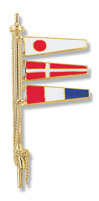 1-4-3 Enamel Numeral Pennant Pin 