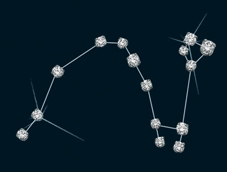 Diamond Constellation Draco Pin 