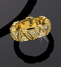 Rope Wrap Ring Diamond 