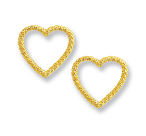 Rope Heart Small Earrings 