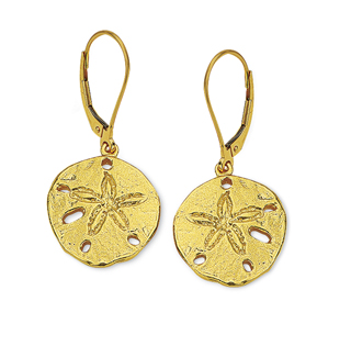 Sand Dollar Small Dangle Earrings 