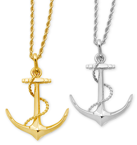 Anchor with Rope Pendant 