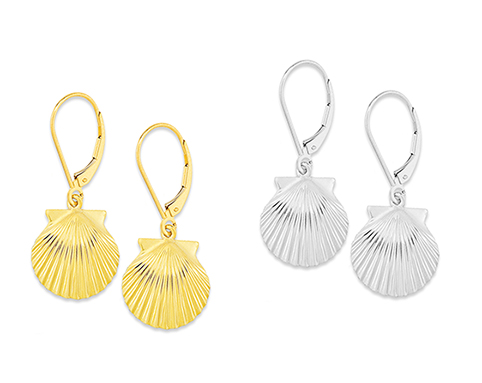 Scallop Shell Small Earrings 