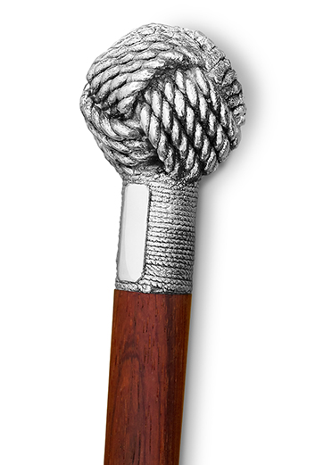 Monkey's Fist Walking Stick   with African Padauk Shaft 36