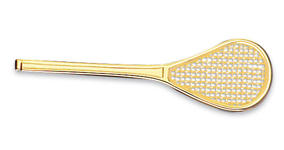 Court Tennis Racquet Pin 