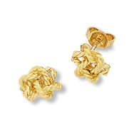 Double Overhand Stud Earrings 