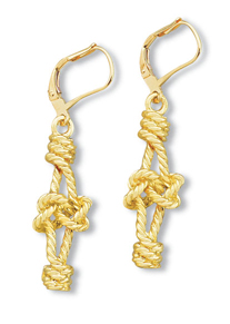 Double Overhand Knot Dangle Earrings 