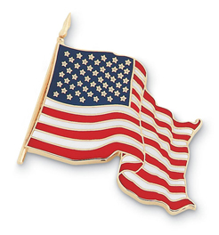 American Flag Large Enamel Pin 