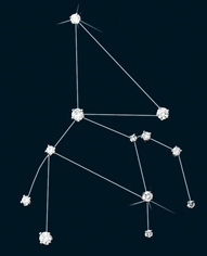Diamond Constellation Pegasus Pin 