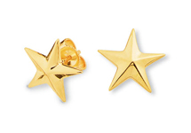 Star Earrings Faceted 